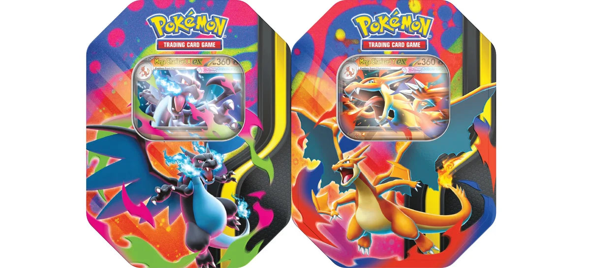Pokemon TCG: Mega Evolution - Mega Charizard Tin en Ingles