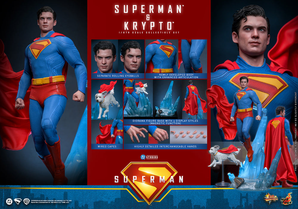 Hot Toys Movie Masterpiece Series: DC Superman 2025 - Superman y Krypto Escala 1/6