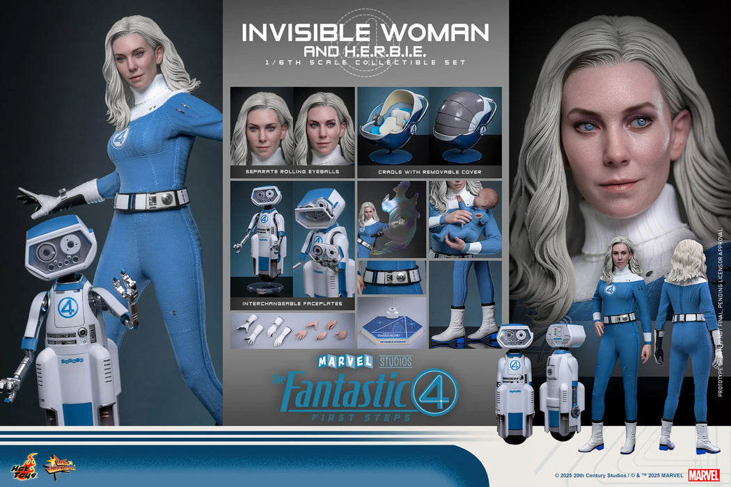 Hot Toys Movie Masterpiece Series: Marvel Los 4 Fantasticos - Mujer Invisible Deluxe Escala 1/6