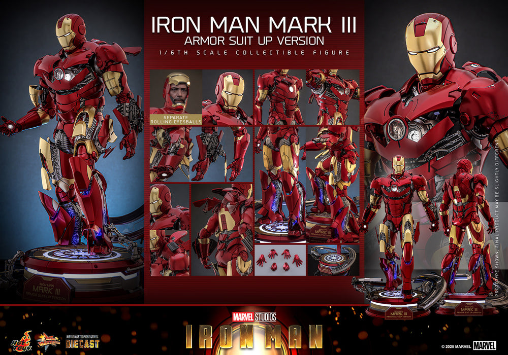 Hot Toys Movie Masterpiece Series Diecast: Marvel Iron Man - Iron Man Mark III Escala 1/6