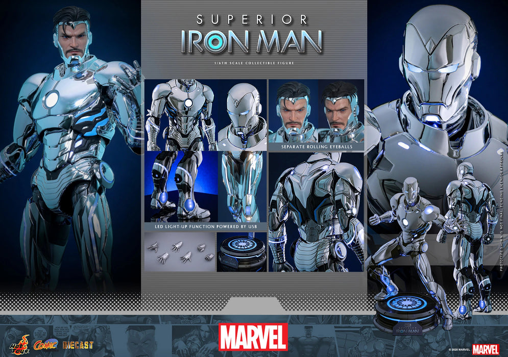 Hot Toys Movie Masterpiece Series Diecast: Marvel Comics - Superior Iron Man Escala 1/6