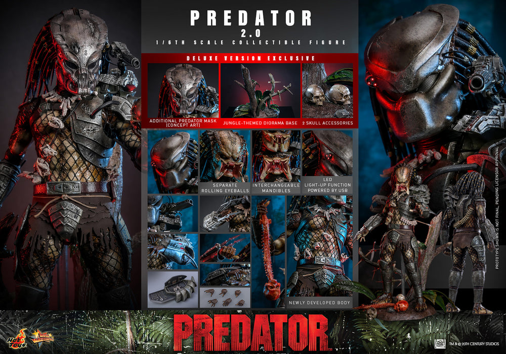 Hot Toys Movie Masterpiece Series: Depredador 1987 - Depredador 2.0 Deluxe Escala 1/6
