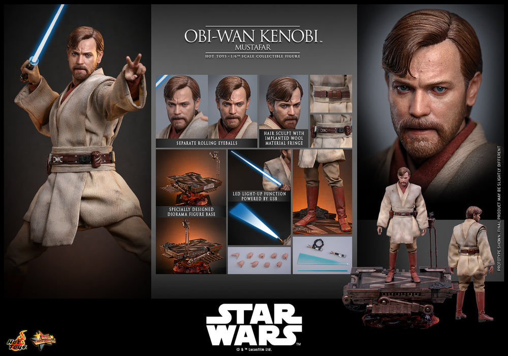 Hot Toys Movie Masterpiece Series: Star Wars La venganza de los Sith - Obi-Wan Kenobi Escala 1/6
