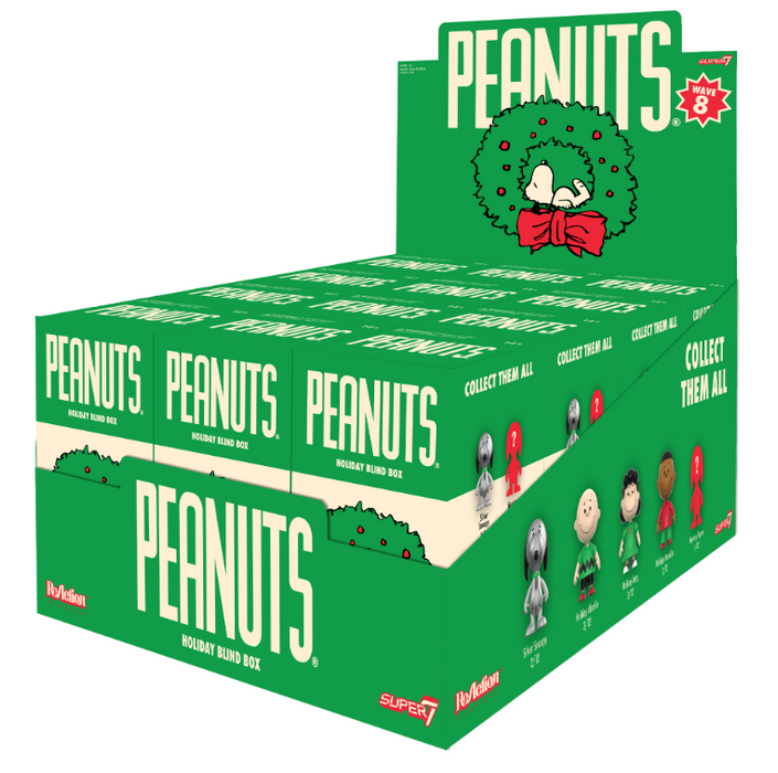 Super7 Blind Box Flat: Peanuts Charlie Brown - Holiday Display 12 pz