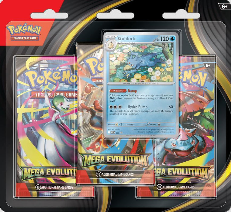 Pokemon TCG: Mega Evolution - 3 Pack Blister Golduck