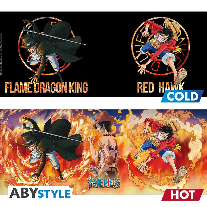 ABYstyle Taza De Ceramica Termocromatica: One Piece - Luffy y Sabo 460 ml