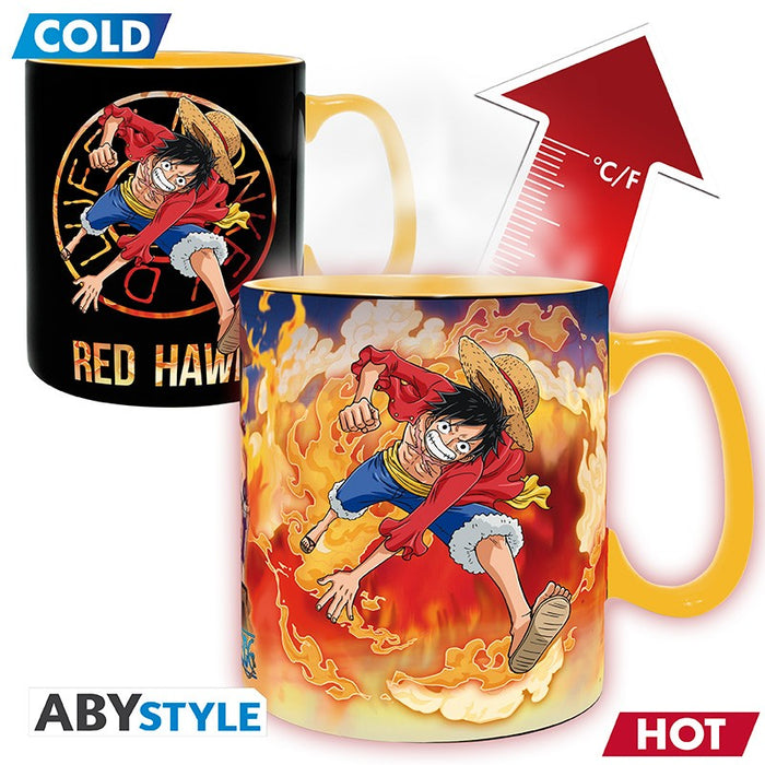 ABYstyle Taza De Ceramica Termocromatica: One Piece - Luffy y Sabo 460 ml