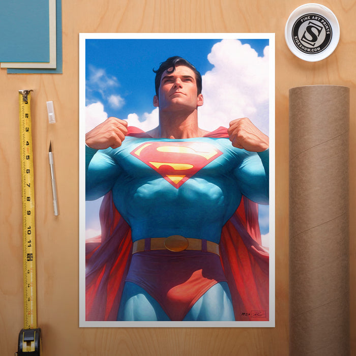 Sideshow Art Print: DC Comics Justice League Trinity - Superman Litografia