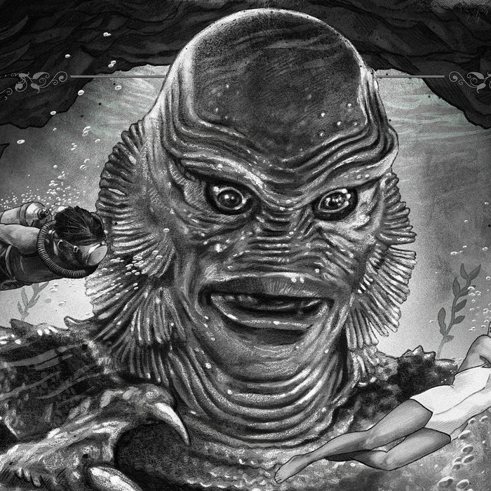 Sideshow Art Print Movie Poster: Universal Monsters - La Criatura de la Laguna Negra Litografia