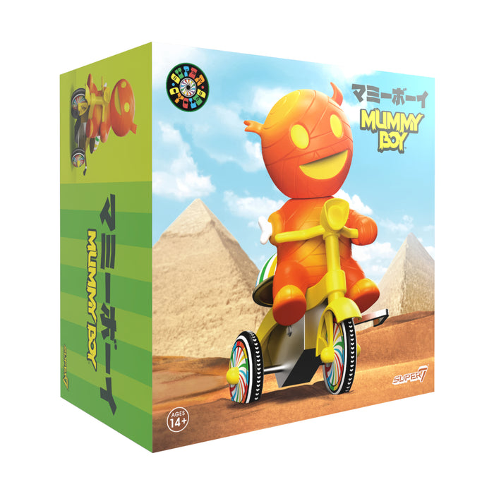 Super7 Super Cycles: Mummy Boy - Mummy Boy Naranja Triciclo Amarillo Sdcc 2025