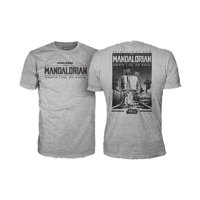Funko Pop & Tee: Star Wars The Mandalorian - Playera Extra Grande Con Grogu Comiendo Galletas