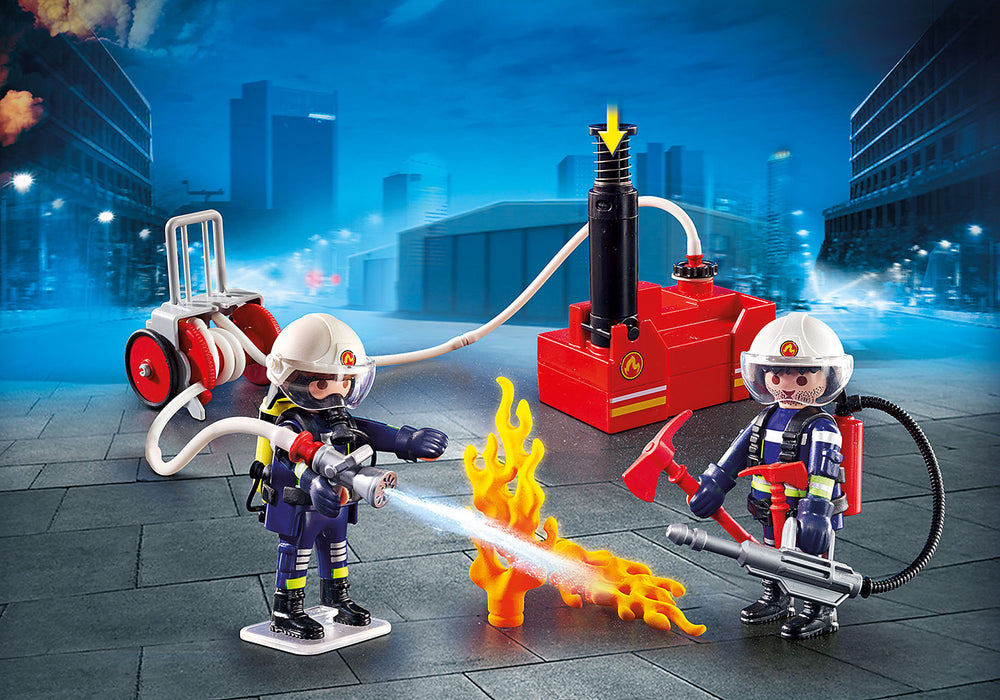 Playmobil City Action - Parque de Bomberos: Bomberos con bomba de agua 9468