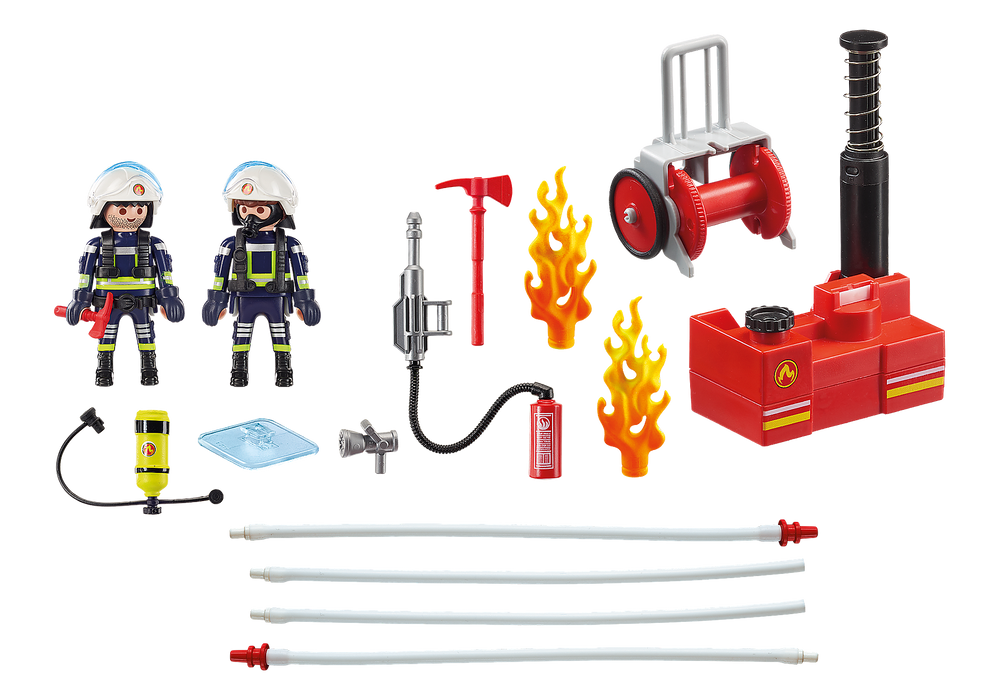 Playmobil City Action - Parque de Bomberos: Bomberos con bomba de agua 9468