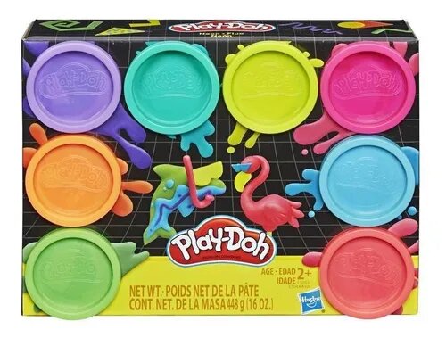 Play Doh: Pack 8 Latas - Colores Aleatorios