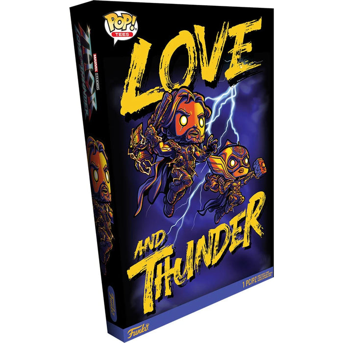 Funko Boxed Tee Marvel: Thor Love and Thunder - Thor y Mighty Thor Playera Extra Grande